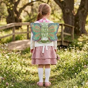 American Girl fairy wings backpack sparkling green and pink good condition